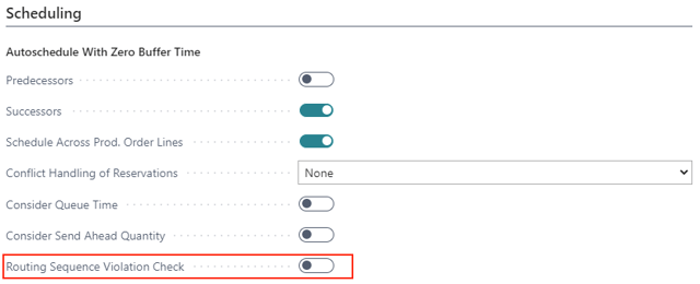 VPS activate routing sequence violation check