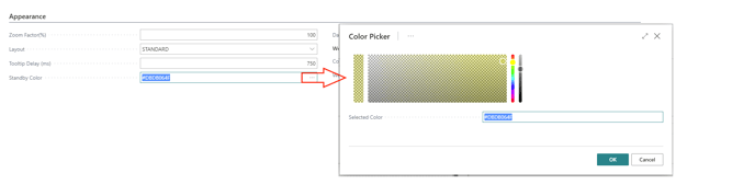 VAPS - edit standby color