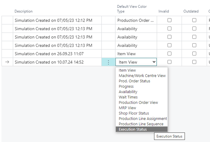 VAPS - execution status view as default