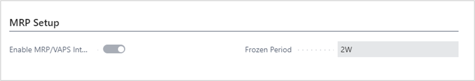 VAPS - MRP settings