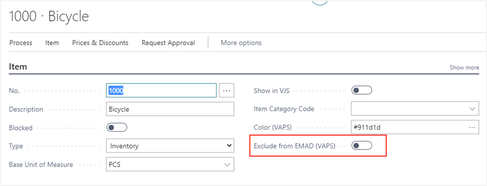 vaps exclude items from emad calculation